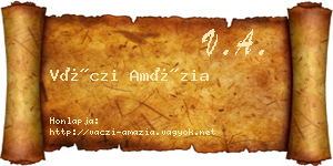 Váczi Amázia névjegykártya